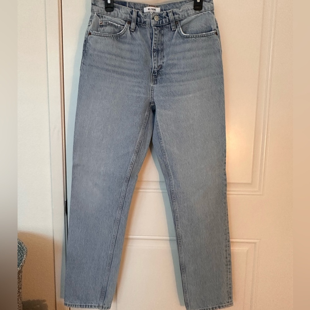Redone 70s straight light wash jeans size 28